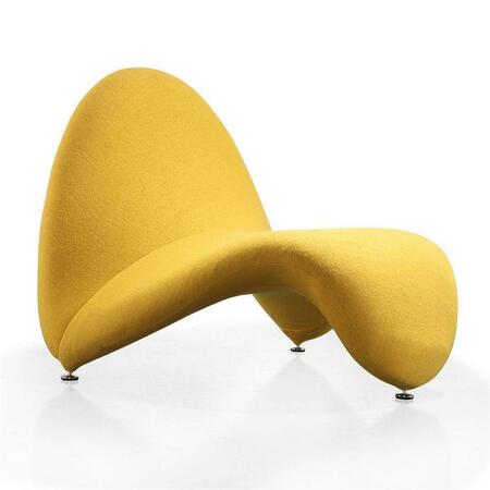 DESIGNED TO FURNISH MoMa Yellow Wool Blend Accent Chair, 26.4 x 32.3 x 31.9 in. DE3589003